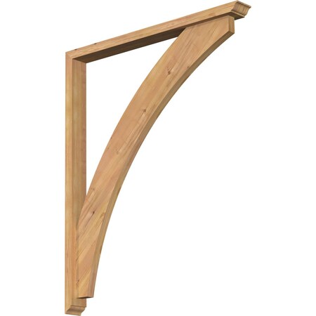 Ekena Millwork Thorton Traditional Smooth Bracket w/ Offset Brace, Western Red Cedar, 3 1/2"W x 36"D x 44"H BKT0402X36X44THR01SWR